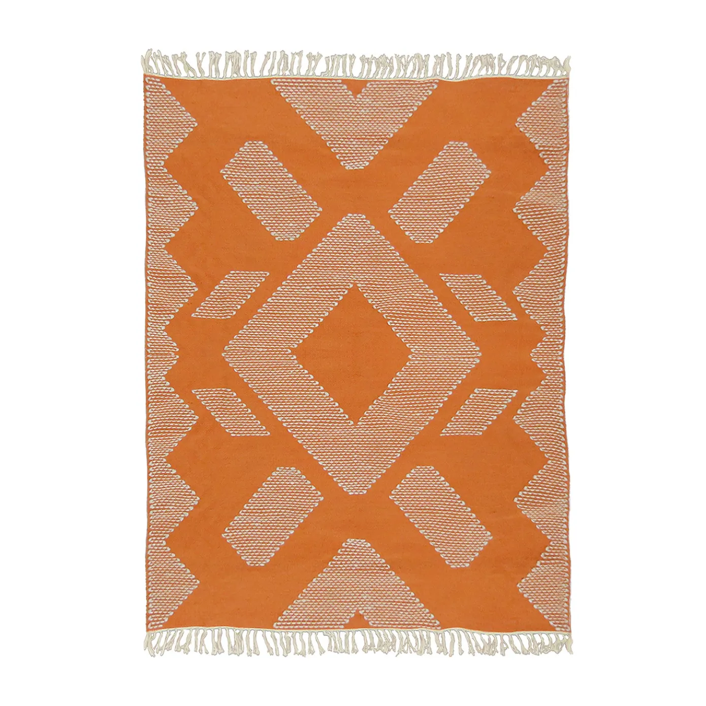 4x6 ft. Papaya Hand Woven Outdoor Rug